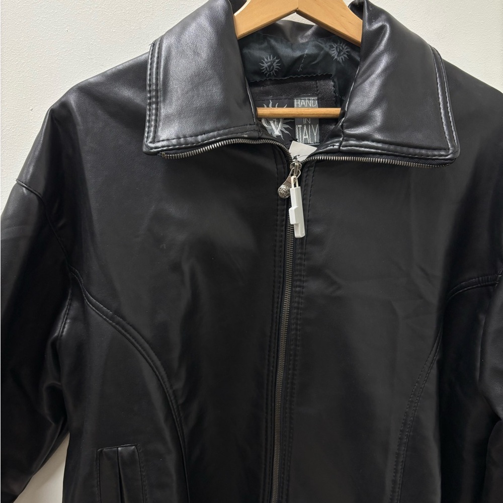 Authentic Versace Black Leather Jacket - image 3